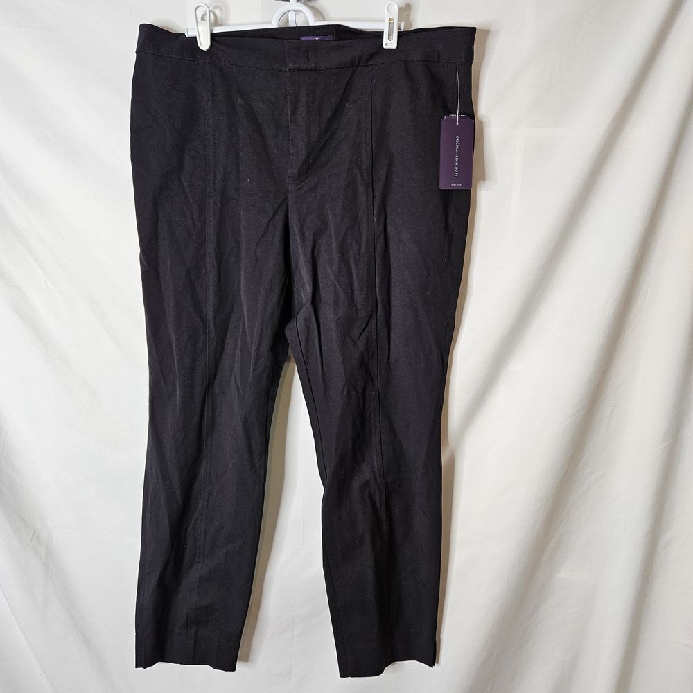 NYDJ‎ Women's Black Ankle Trousers sz 14W NWT